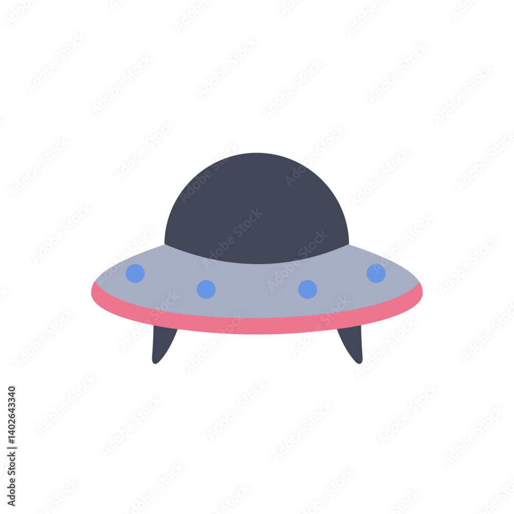 Fototapeta premium UFO illustration icon 