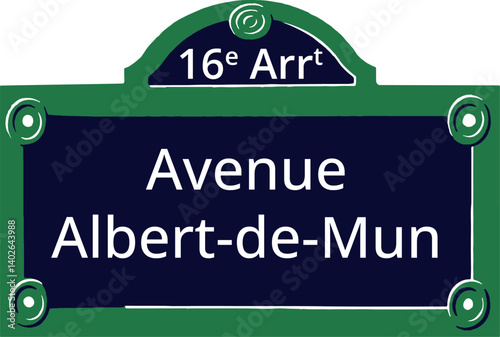 16e Arrt, Elegant Parisian Street Sign