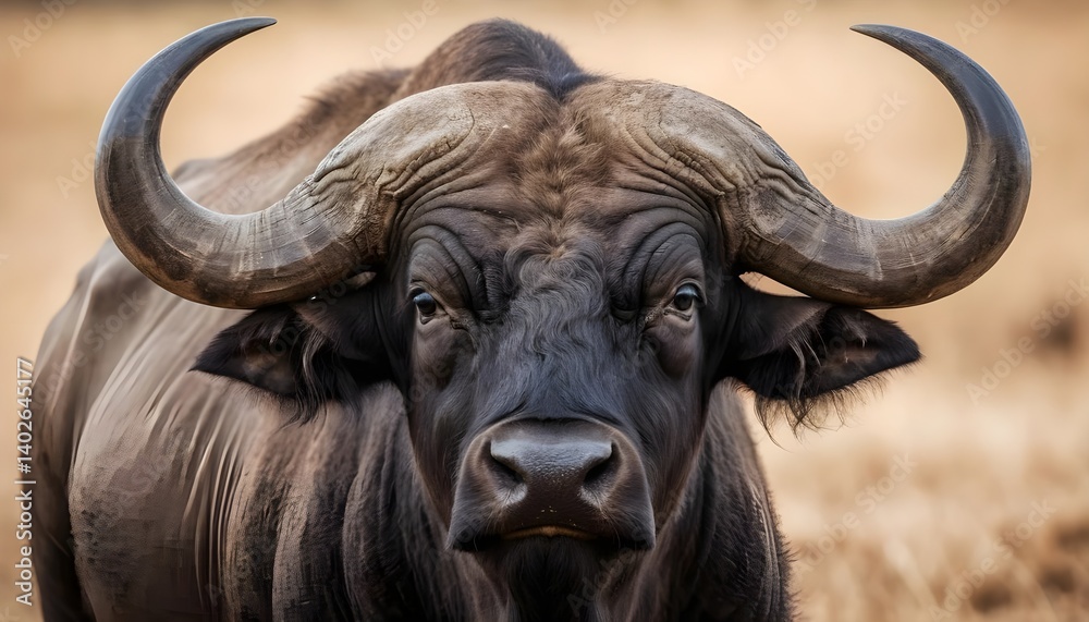 Powerful Cape Buffalo Bull Portrait Powerful Cape Buffalo Bull Portrait