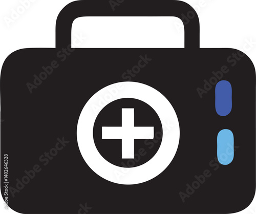 first aid kit icon on white background
