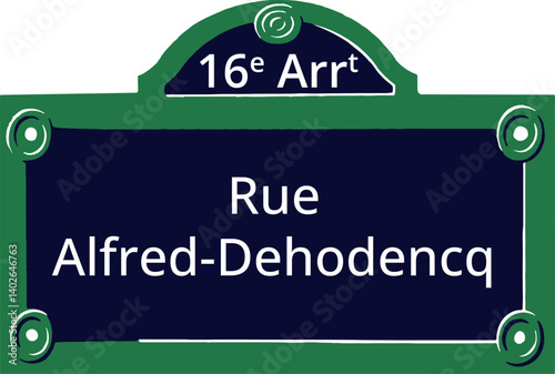 16e Arrt, Elegant Parisian Street Sign