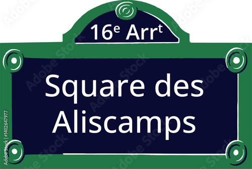 16e Arrt, Elegant Parisian Street Sign
