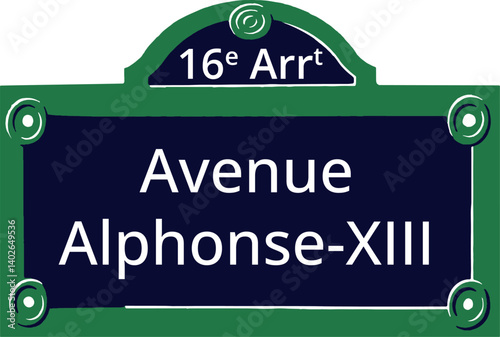 16e Arrt, Elegant Parisian Street Sign