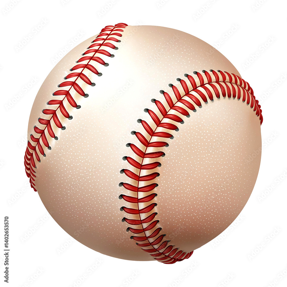 Baseball with red stitches isolated on a white background
Baseball with red stitches isolated on a white background