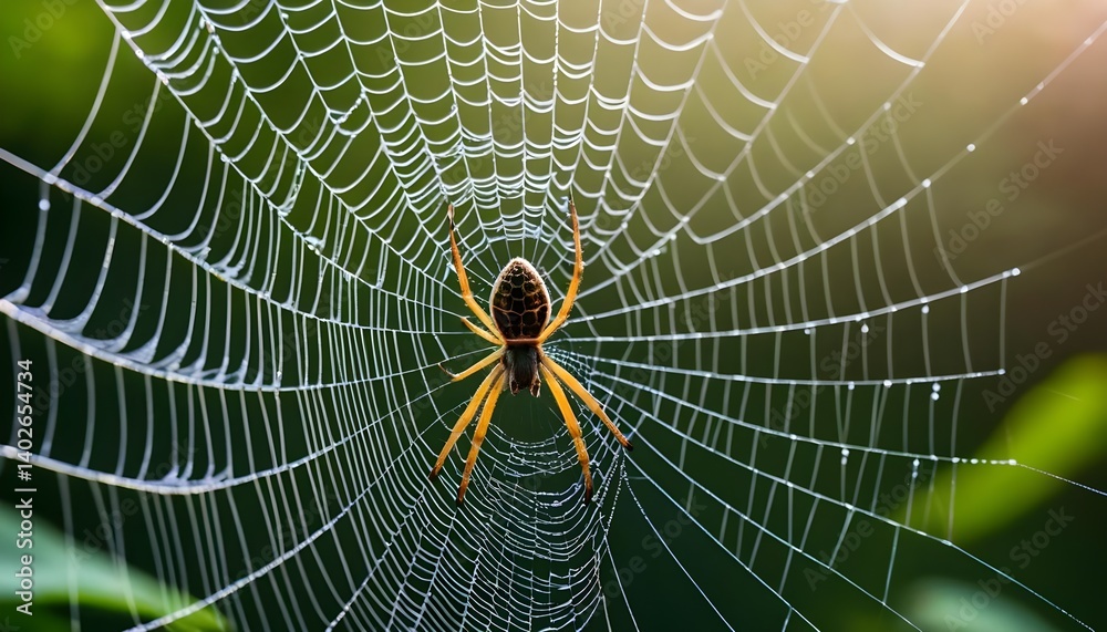 Naklejka premium Spider in its Web