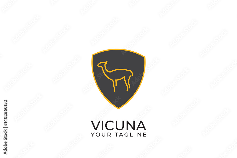 vicuna silhouette logo design, simple design vicuna logo vector illustration vicuna silhouette logo design, simple design vicuna logo vector illustration