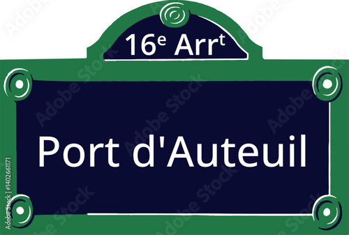 16e Arrt, Elegant Parisian Street Sign