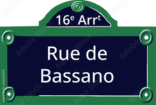 16e Arrt, Elegant Parisian Street Sign
