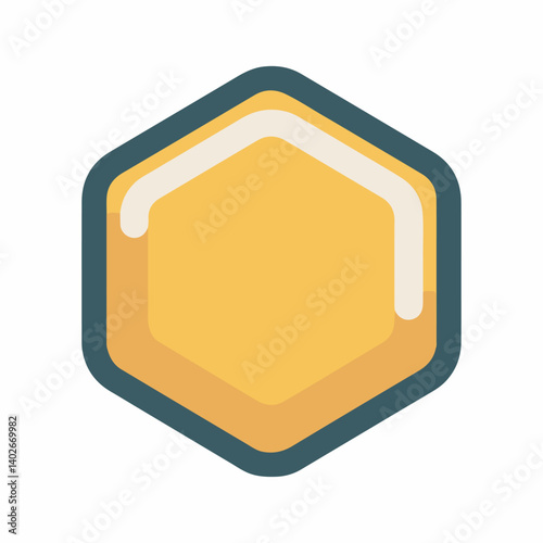 Geometric shape displays in vibrant yellow design background