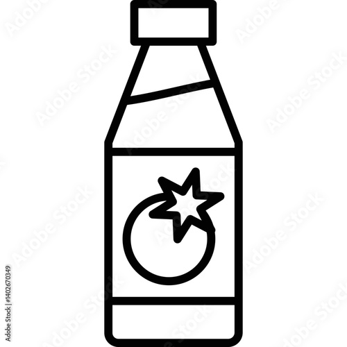 Tomato Juice Icon Vector Element