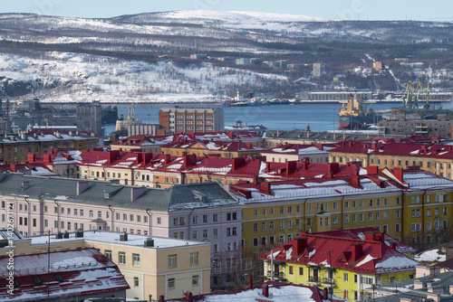 Obraz na płótnie March day over Murmansk w salonie