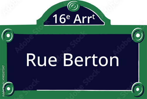 16e Arrt, Elegant Parisian Street Sign