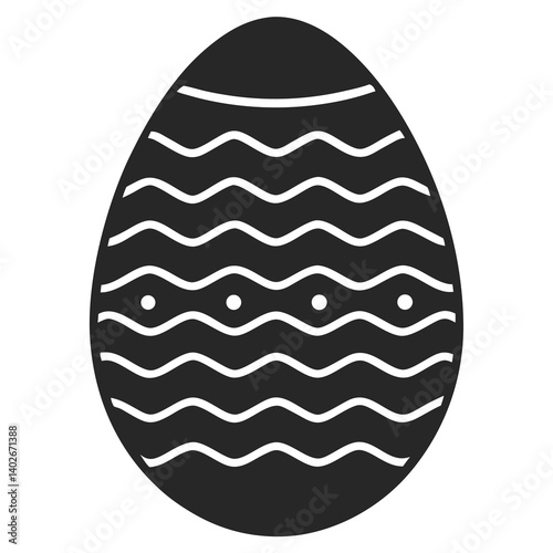 Easter egg silhouette vector illustration