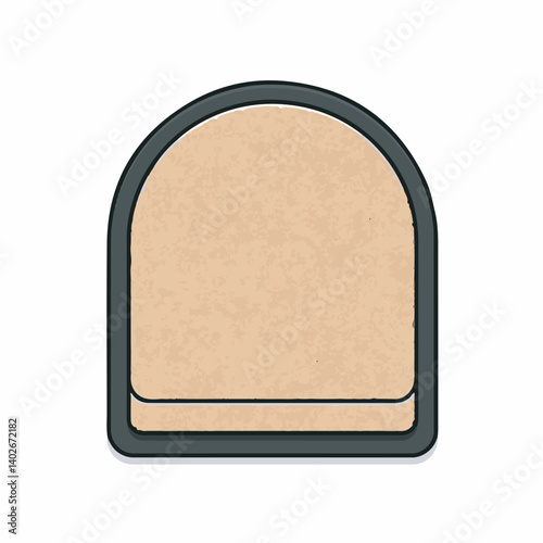 Tan filler displays rounded rectangle minimalist plain background