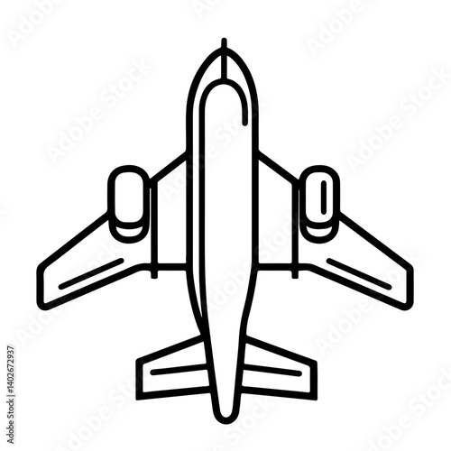 Clean and Modern Airplane Graphic Design Icon