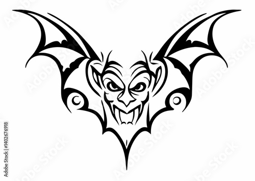 black and white svg vector, Halloween vampire icon
