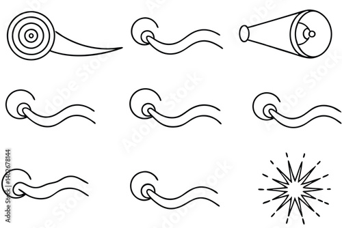 fluid dynamics ber line art curved liquid illustration