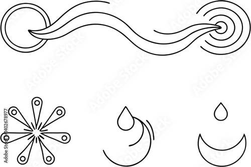 fluid dynamics ber line art modern energy flow