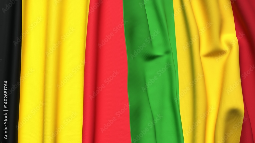 Flags of Chad and MALI with realistic cloth texture Flags of Chad and MALI with realistic cloth texture