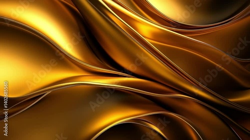 Glistening golden abstract fractal patterns with luminous highlights, perfect for luxury and creative projects.