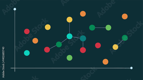 Obraz na płótnie Scatter Plot A ter plot with points representing individual epigenetic markers where the color and size of the points vary based on the magnitude of change over time. w salonie