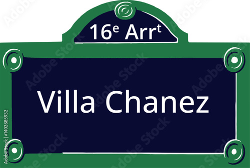 16e Arrt, Elegant Parisian Street Sign