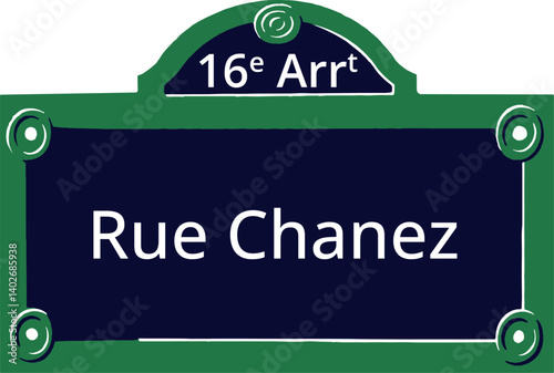 16e Arrt, Elegant Parisian Street Sign