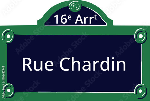 16e Arrt, Elegant Parisian Street Sign
