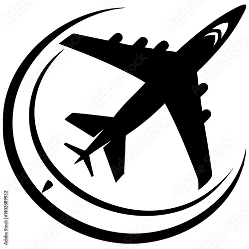 Airplane travel agency logo design flying transport vacation travel aviation