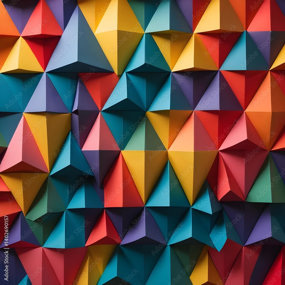 Colorful Abstract Geometric Paper Background