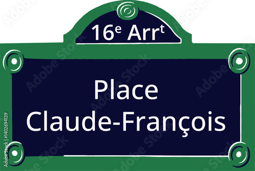 16e Arrt, Elegant Parisian Street Sign