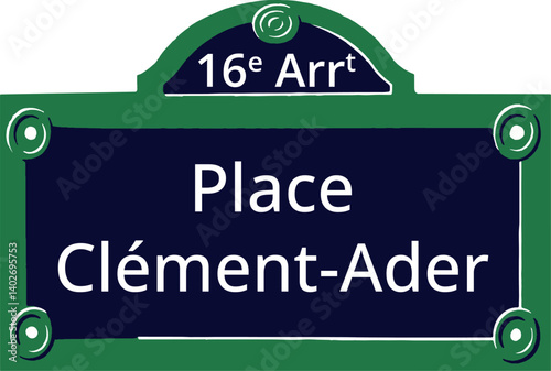 16e Arrt, Elegant Parisian Street Sign