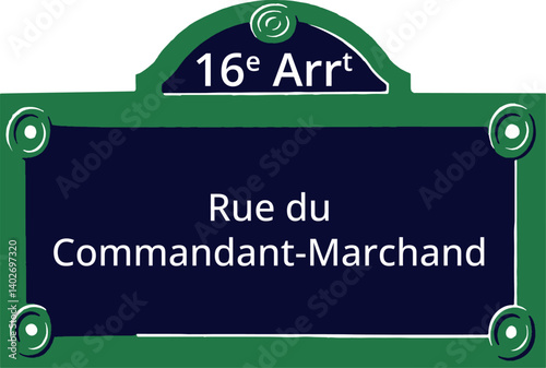 16e Arrt, Elegant Parisian Street Sign