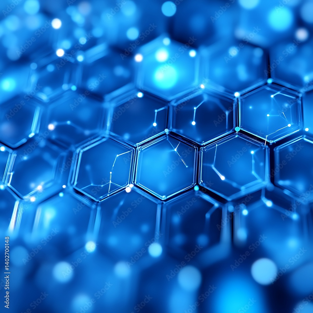 An abstract blue representation of interconnected digital network systems An abstract blue representation of interconnected digital network systems