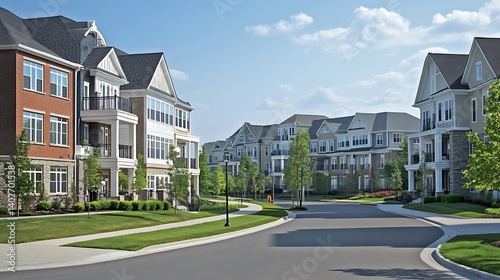 The compact design of city apartments contrasted with the open, garden-filled living spaces of traditional village homes.

