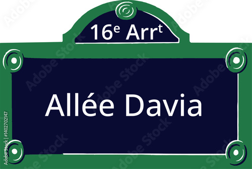 16e Arrt, Elegant Parisian Street Sign