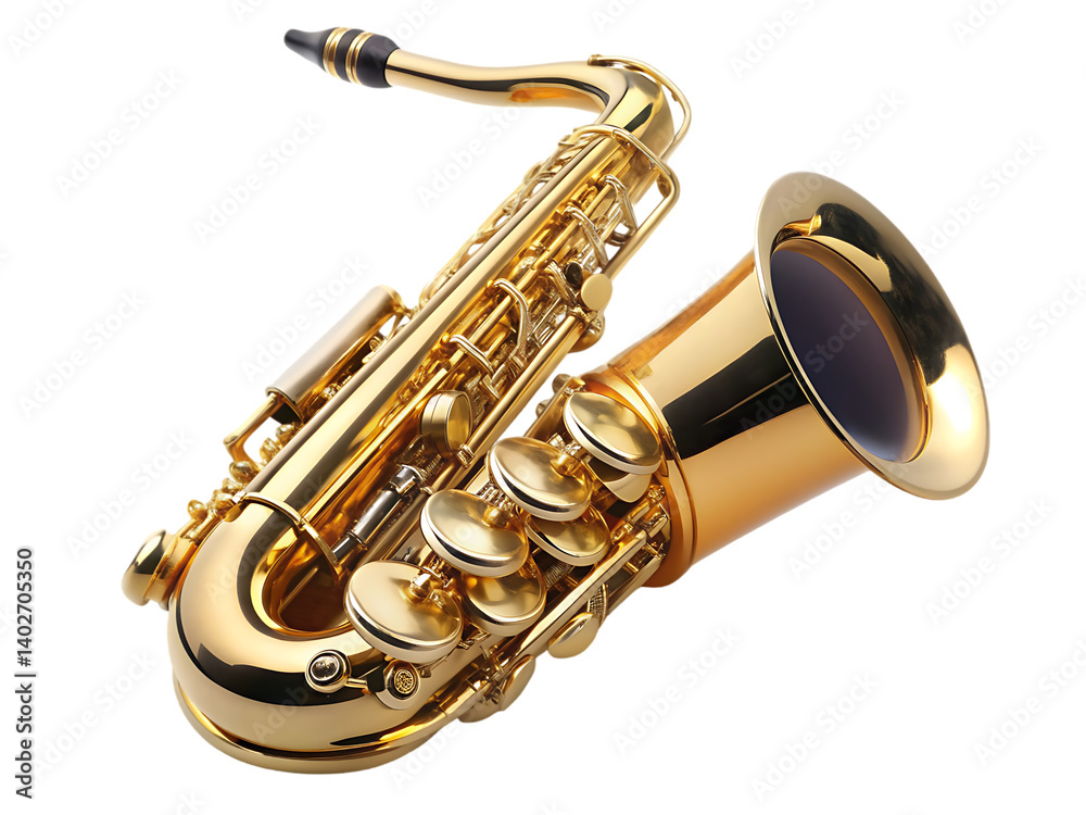 Naklejka premium Gold Saxophone Instrument