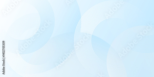 White abstract background with circles.A blurry white  and blue image with smooth, round shapes.Suitable for presentation design, websites, banners, advertising, marketing, cover poster etc