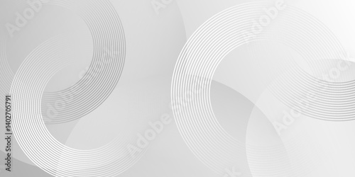 White abstract background with circles.A blurry white image with smooth, round shapes.Suitable for presentation design, websites, banners, advertising, marketing, cover poster etc