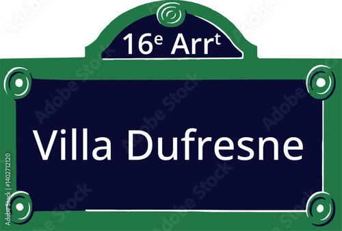 16e Arrt, Elegant Parisian Street Sign