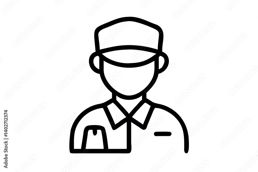 A cartoon image of a construction worker using a post driver to insert wooden posts into the ground for fence construction A cartoon image of a construction worker using a post driver to insert wooden posts into the ground for fence construction