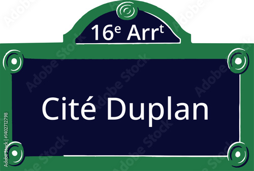 16e Arrt, Elegant Parisian Street Sign