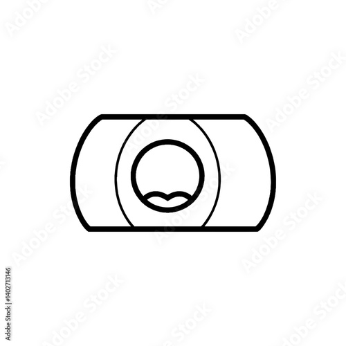 Litter Box Minimalistic Outline SVG Vector, line art