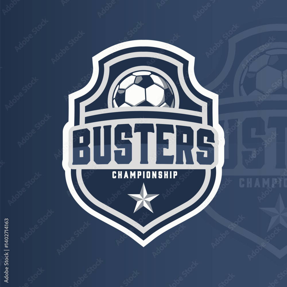 Fototapeta premium Championship Soccer Shield Logo