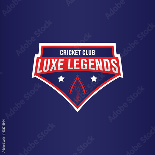 Luxe Legends Cricket Club Emblem Premium Sports Badge