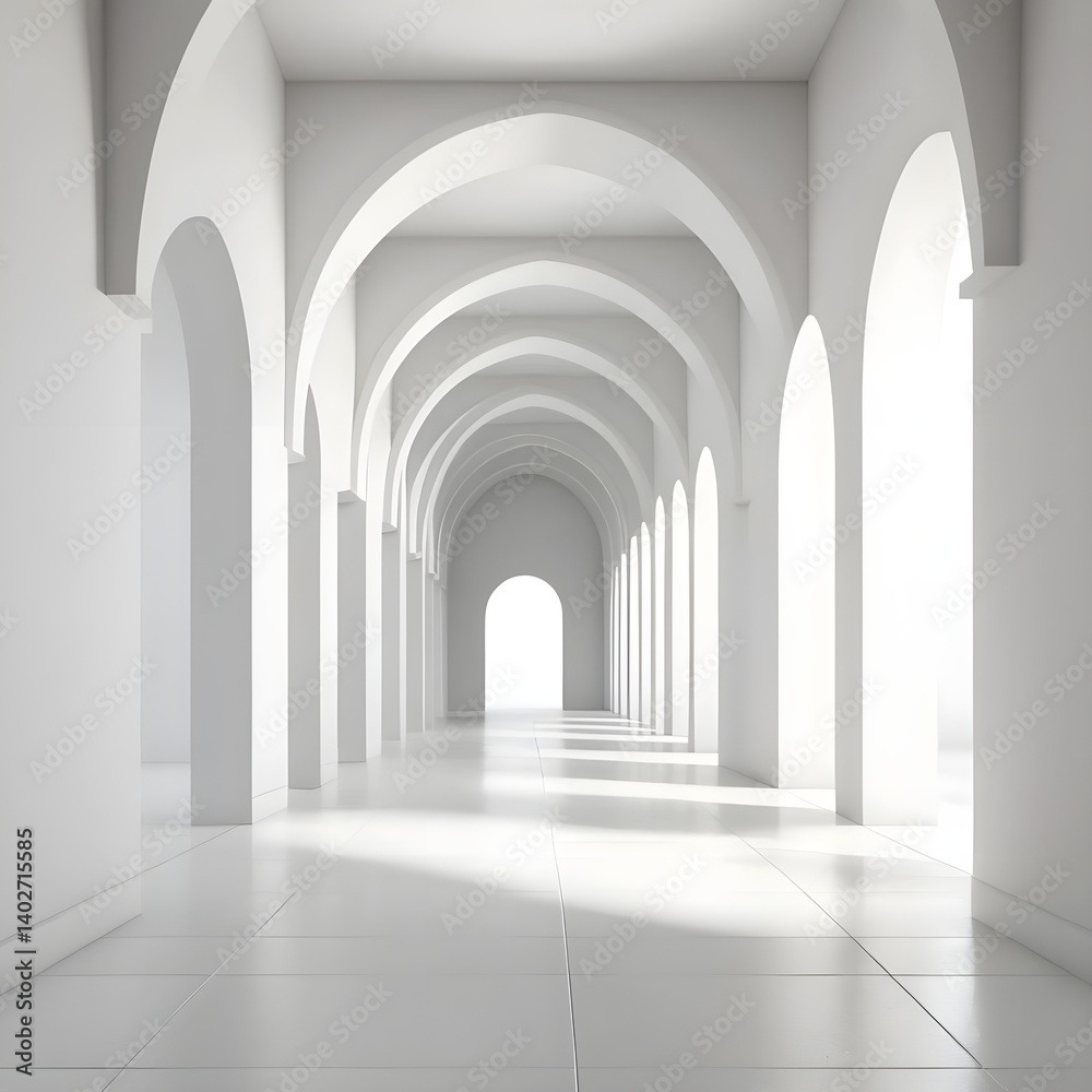 White Archway Corridor White Archway Corridor