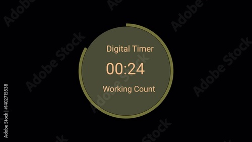 30 seconds countdown timer on transparent background, countdown timer from 30 to 0 with alpha channel.	
