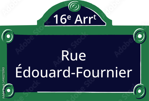 16e Arrt, Elegant Parisian Street Sign