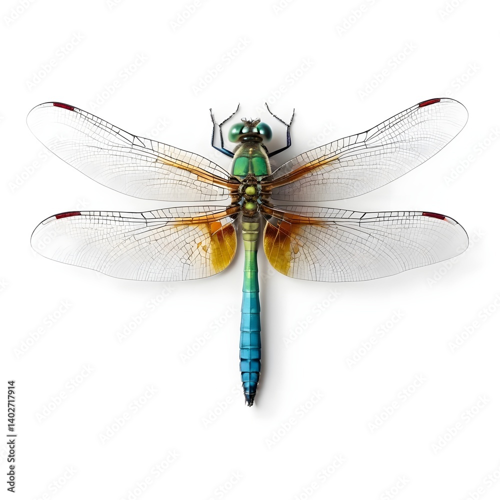 Vibrant Dragonfly Top View Vibrant Dragonfly Top View