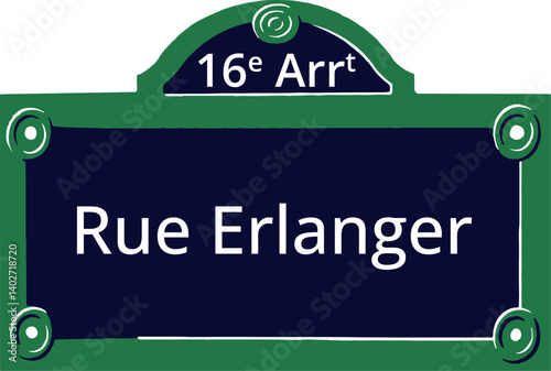 16e Arrt, Elegant Parisian Street Sign